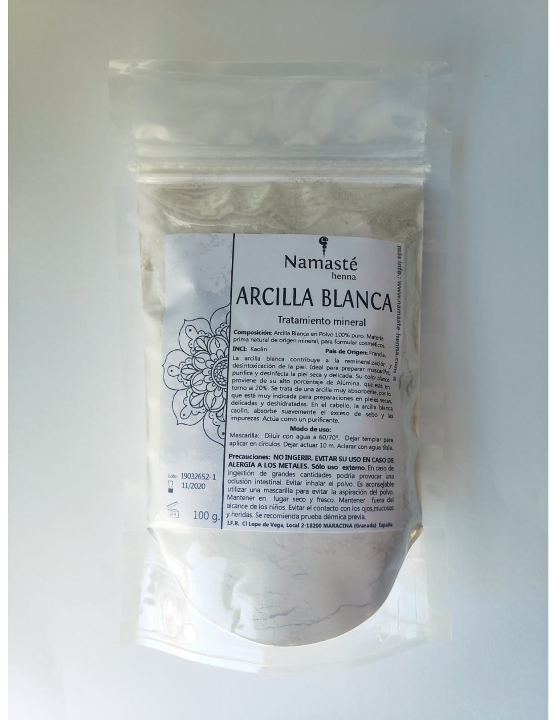 Arcilla Blanca Superfina Tratamiento Mineral En Polvo Kaolin