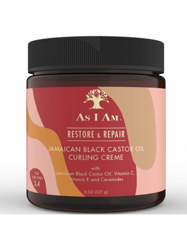 Crema De Peinado Restore & Repair Jamaican Black Castor Oil Curling Creme As I Am 227g