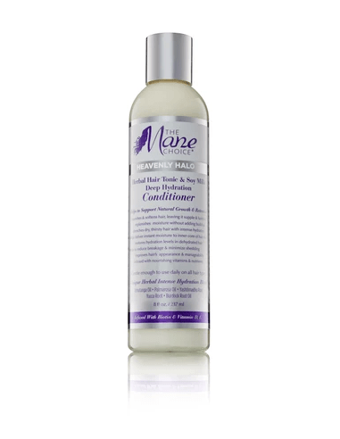 The Mane Choice Heavenly Halo Herbal Hair Tonic & Soy Milk Deep Hydration Acondicionador 8oz